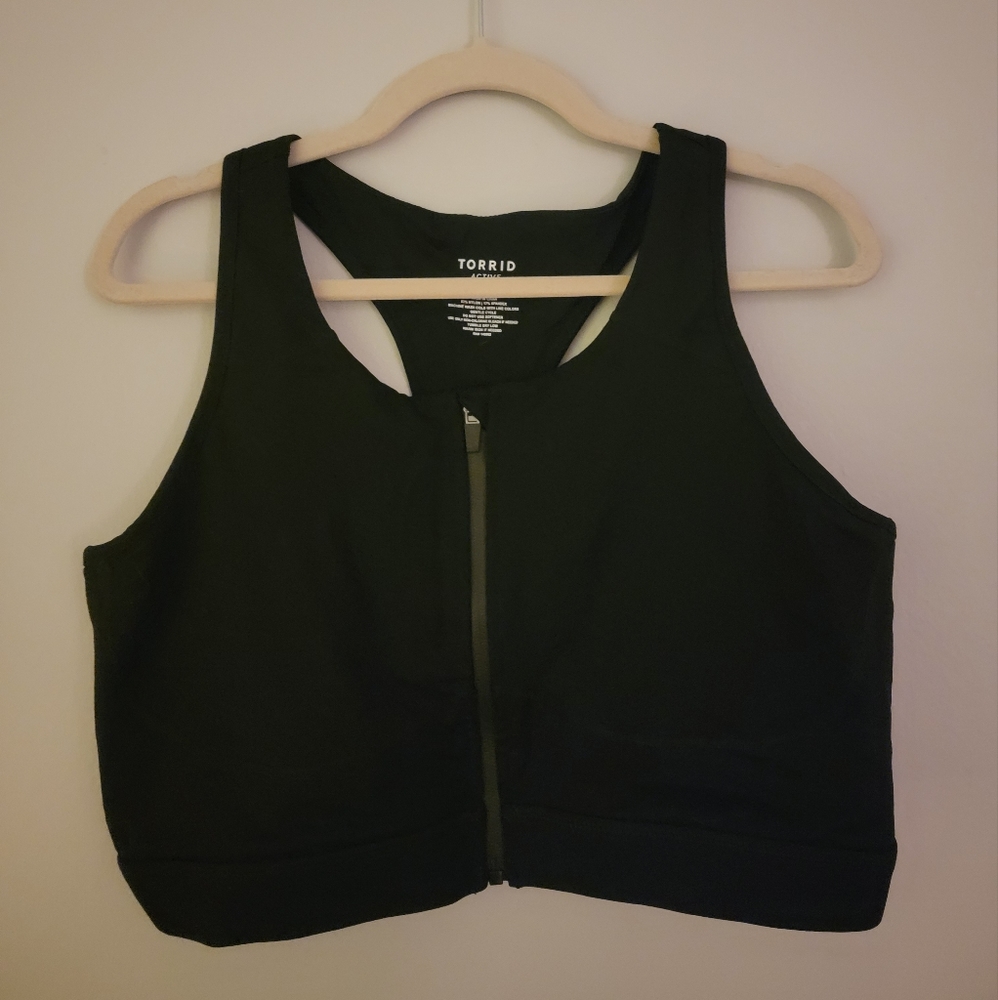 Torrid longline zip front sports bra